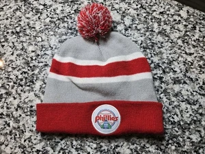 Philadelphia Phillies Cabrini College MLB Knit Cap Hat Beanie Tassel Vintage - Picture 1 of 3