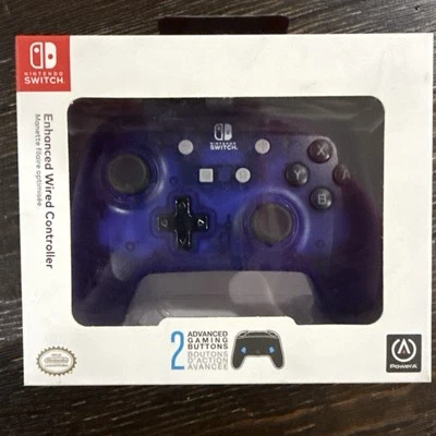 Nintendo Switch Enhanced Wired Controller BNIB Purple PowerA Mappable Buttons - Image 1 of 3