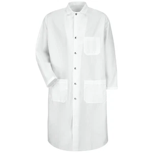 Red Kap Snap-Front Spun Polyester Butcher Coat - Picture 1 of 3