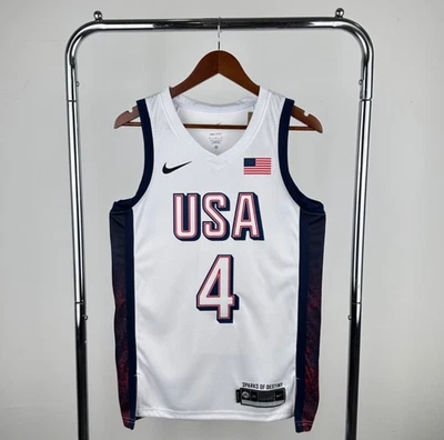  NIKE STEPH CURRY 2024 WHITE USA OLYMPIC JERSEY SIZE LARGE 48 FAST SHIPPING!!  - Image 1 of 4