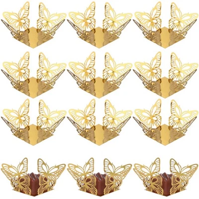  50 Pcs Mini Cupcake Liners Holiday Muffin Chocolate Wrappers Motifs - Bild 1 von 4