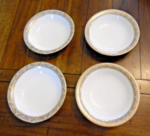 Vintage Noritake Greta 5272 China Gold Trim Soup Cereal Bowl 7.5” Set Of 4 - Picture 1 of 8