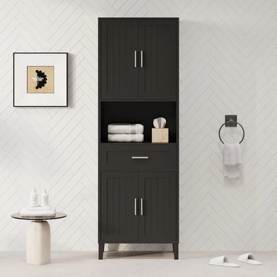 70.9" High  for Bathroom Freestanding Tall Bathroom Cabinet 2 Adjustable Shelves - Image 1 of 4