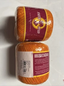 Hilo de ganchillo de algodón South Maid talla 10 color calabaza 350 yardas cada uno lote de 2 - Imagen 1 de 4