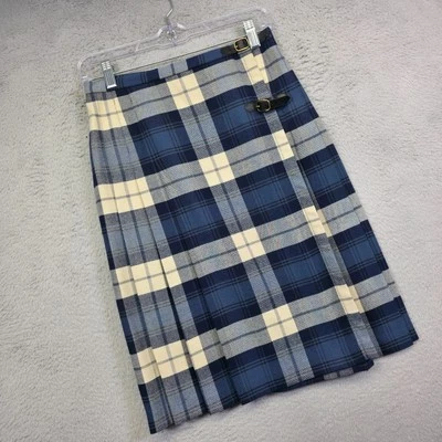 Falda Eddie Bauer Mujer 6 Azul Marino Tartán Cuadros Dinero Antiguo Preppy Academia Foto 1 de 4