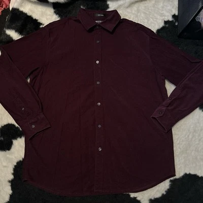 Brandini Burgundy Corduroy Button Down L - Image 1 of 3