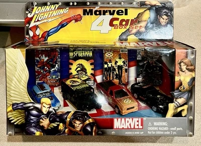 🏁 Johnny Lightning Vintage 2000 Marvel Spider-Man 4 Car Box Set 1:64 🏁 - Image 1 of 4
