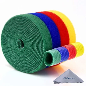 Reusable Hook and Loop Cable Ties - 4 Rolls, 6.6ft Each - Picture 1 of 8