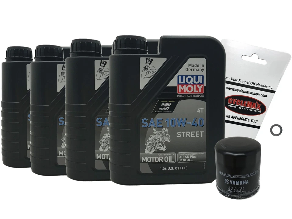 2001 - 2005 年雅马哈 YZF-R6 变油套件带 Liqui Moly 10W40 油和原始设备制造商过滤器 — 第 1/1 张图片