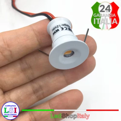 FARETTO LED IP65 1W INCASSO 120° / 30° 1W 12V PUNTO LUCE IMPERMEABILE DA ESTERNO - Immagine 1 di 4