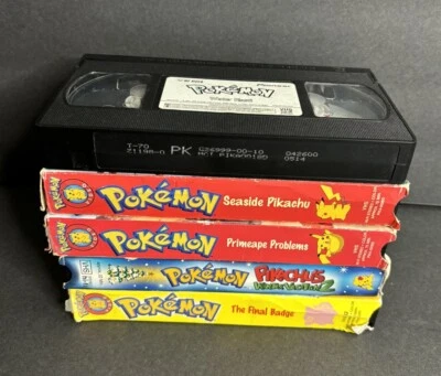 5 Pokemon Original Cartoon Series VHS Tapes PIkachu Slipcovers *Read - Image 1 of 4