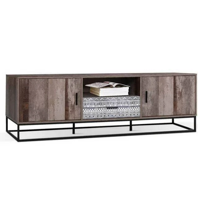 Artiss  FURNI-G-IND-TV02-WD-AB Industrial TV Stand - Brown