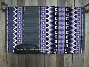 Domino Show Blanket - 40x34 (Gray Base, Purple, Black, and Cream Accents) - Picture 1 of 4