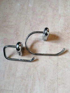 Neuwertiges Handtuch-und Toilettenpapierhalter - Set - Chrom (Messing verchromt) - Bild 1 von 2