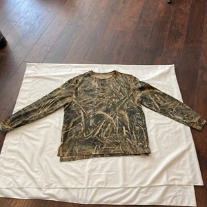 REALTREE XL Henley 3 Button Camo Long Sleeve Thermal Hunting Shirt X Large - Picture 1 of 8