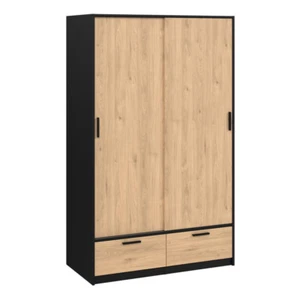 Line Wardrobe | 2 Door 2 Drawer Modern Storage Cabinet | Fast UK Delivery - Picture 1 of 48