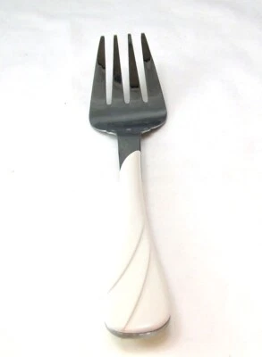 Homer Laughlin FIESTA WHITE Cold Meat Fork Damaged READ - Image 1 of 4