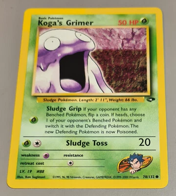 Koga's Grimer # 78/132 Common Gym Challenge 2000 Pokemon N.Mint-Mint Vintage - Bild 1 von 3