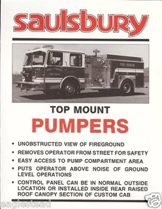 Fire Equipment Brochure - Saulsbury - Top Mount Pumper - West Endicott (DB160) - Bild 1 von 1