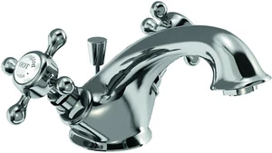 Burlington Stafford Traditional Mono Basin Mixer with Pop up Waste, Inc Handles - Picture 1 of 3