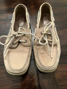 Sperry Top-Sider Boat Shoes Women's 7 Bluefish 2-Eye, 7M, Oat, Leather, #9276619 - Picture 1 of 5