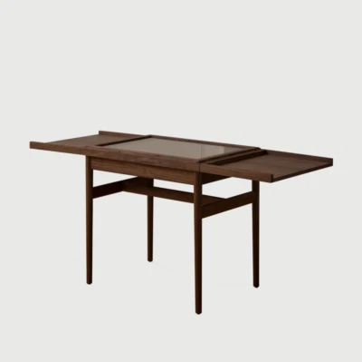 Finn Juhl THE ART COLLECTORS'S TABLE 1948 / 2018. FJ 4805. Walnut, Glass, Brass - Image 1 of 4
