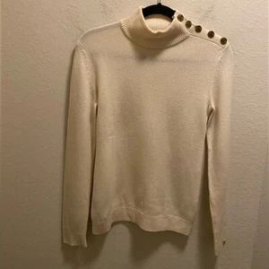 Ralph Lauren Purple Label Wool Mock Neck Long Sleeve Button Sweater Size S - Picture 1 of 10