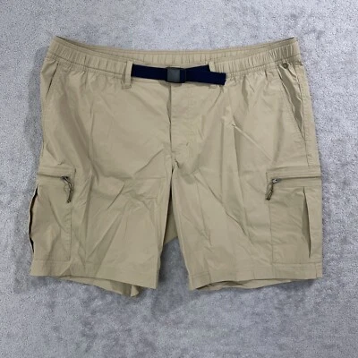 全新无标签 Lands' End 男式 XXL 工装短裤 弹性腰围 户外短裤 卡其色 — 第 1/4 张图片