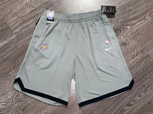 Nike Mens NBA LA Lakers Authentic Team Issued Grey Shorts AV1809-002 Mens L NEW - Picture 1 of 5