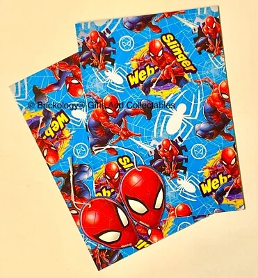 Marvel Comics Spiderman Wrapping Paper Avengers 2 Sheets 2 Tags Mask Gift Tags - Image 1 of 3