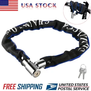 Heavy Duty Bicycle Lock Chain Anti-Theft Bike Chain Lock Road Mountain Bike Lock - Picture 1 of 9