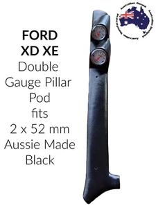 2 Gauge Pillar Pod to suit FORD XE Falcon Black ABS 2 x 52mm Gauge Aussie Made - Bild 1 von 2