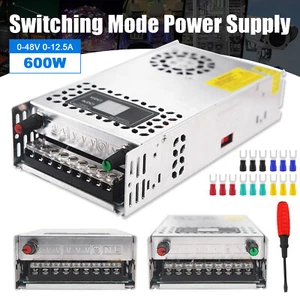 LED Display 120V AC to 0-48V 12.5A 600W DC Converter Switching Power Supply - Picture 1 of 23