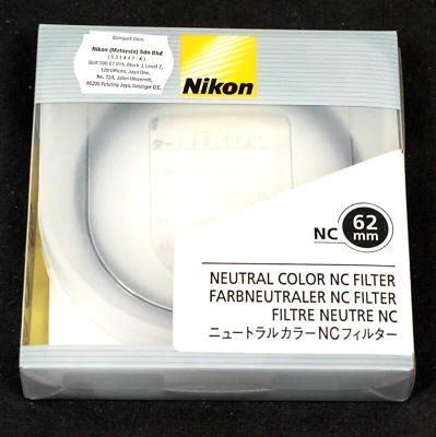 Nikon 62mm Neutral Color NC Filter - Mint in Box! - Image 1 of 2