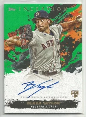 2021 Topps Inception Blake Taylor Rookie Emerging Star Auto #RESA-BT Green /125 - Image 1 of 2