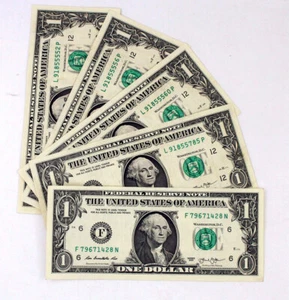 Lots 5 Pcs United States 1 Dollars USA 2013 Boston UNC Paper Money Collections - Picture 1 of 4