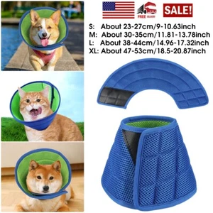 Lightweight Pet Recovery Dog Cone Collar Soft Anti Lick Wound Healing Puppy Cats - Picture 1 of 15