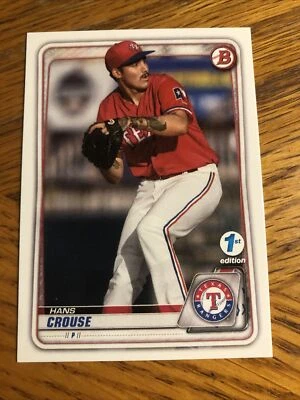 2020 Bowman Draft 1st Edition #BD6 Hans Crouse Texas Rangers - Image 1 of 3