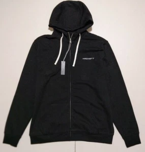 Chaqueta con capucha HACKETT GOLF Wickham para hombre con cremallera completa HMX5600D | negra - Imagen 1 de 7
