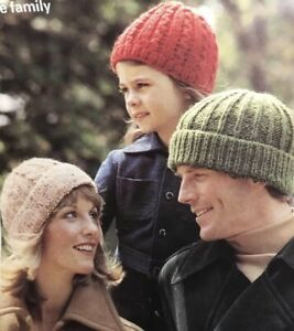 Knitting Pattern - 3 Styles - Chunky Warm Winter Beanie Hat - FG14