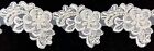3" Floral Beaded, Sequins & Corded Bridal Embroidered Lace Trimming - 3 Yards!