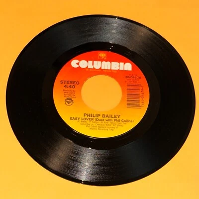 Philip Bailey Woman Easy Lover Duet With Phil Collins 45 rpm Record Ex Vinyl 7" - Imagem 1 de 2