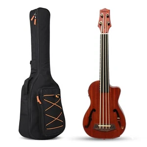 Batking Bass Ukulele UBass Baritone 30''Mahogany Fretless Gig Bag Upgrade Tuner - Picture 1 of 7