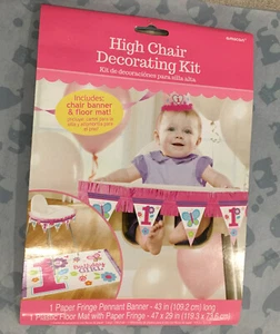 Happy 1st Birthday High Chair Decorating Kit - Picture 1 of 5