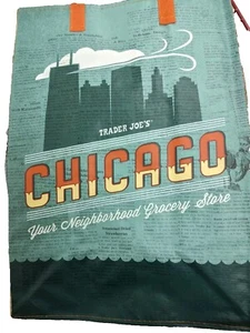 Bolsa de supermercado reutilizable Trader Joe's tema Chicago 6 galones capacidad/1 bolsa - Imagen 1 de 3
