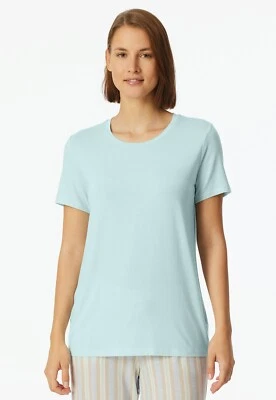 Schiesser Donna Mescolare & Relax Maglia Manica Corta T-Shirt 36-48 S-4XL - Imagen 1 de 3