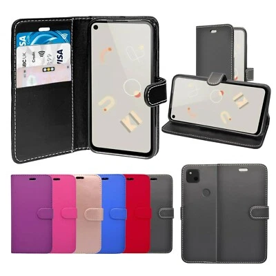 For Google Pixel 4a Case Wallet Flip PU Leather Stand Card Slot Pouch Cover - Image 1 of 4