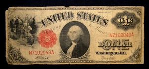 SERIES OF 1917 $1 LARGE SIZE UNITED STATES NOTE - Picture 1 of 2