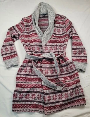 Bata Nautica para mujer extra pequeña/S roja polar gris ropa de dormir Fair Isle  Foto 1 de 4