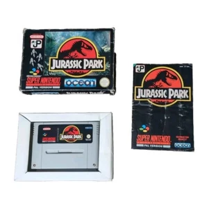 SNES - JURASSIC PARK- Complete with Box & Instructions (Super Nintendo) PAL - Picture 1 of 8